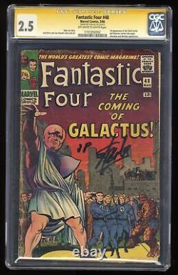 Fantastic Four #48 CGC GD+ 2.5 Signed Stan Lee! SS! Marvel 1966