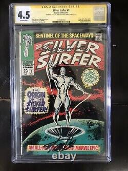 Fantastic Four 48/Origin of The Silver Surfer 1 Both CGC 4.5 signed Lee/Sinnott