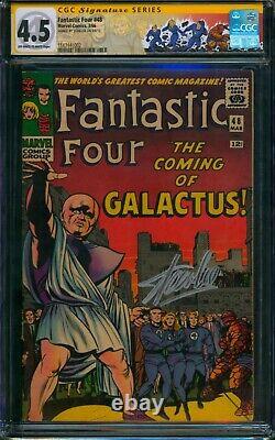 Fantastic Four #48? SIGNED STAN LEE CGC 4.5 SS? 1st Silver Surfer Marvel 1966