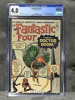 Fantastic Four #5 CGC 4.0 1st app. Doctor Doom 1962