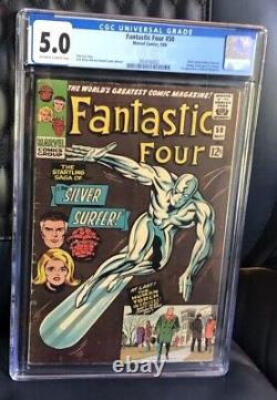 Fantastic Four #50 CGC 5.0 (1966) Silver Surfer Galactus Classic Kirby Cover KEY