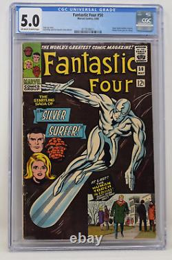 Fantastic Four 50 Marvel 1966 CGC 5.0 Jack Kirby Stan Lee Silver Surfer