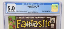 Fantastic Four 50 Marvel 1966 CGC 5.0 Jack Kirby Stan Lee Silver Surfer