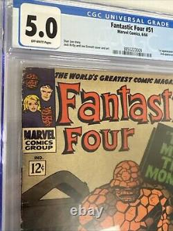 Fantastic Four #51 CGC 5.0 VG/FN 1st App Negative Zone Stan Lee Jack Kirby 1966