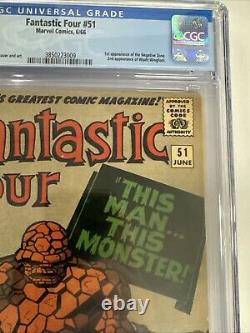 Fantastic Four #51 CGC 5.0 VG/FN 1st App Negative Zone Stan Lee Jack Kirby 1966