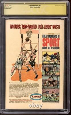 Fantastic Four #51 CGC 7.0 Stan Lee Signature Series (OW)