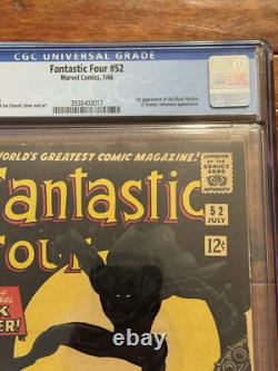 Fantastic Four #52 1966 CGC 3.5 Black Panther 1st Appearance Jack Kirby Stan Lee