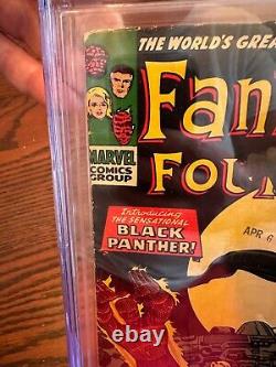 Fantastic Four #52 1966 CGC 5.5 Signed Stan Lee 1st Appearance Black Panther