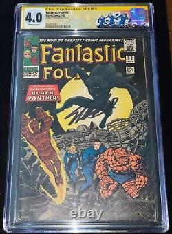 Fantastic Four #52 1st Black Panther Comic Book Signed Autograph Stan Lee CGC