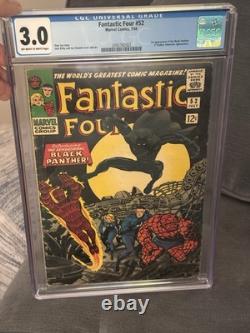 Fantastic Four #52 CGC 3.0 1st App Black Panther Marvel Comics 1966 KEY