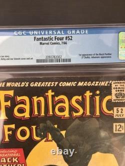 Fantastic Four #52 CGC 3.0 1st App Black Panther Marvel Comics 1966 KEY