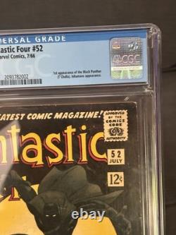 Fantastic Four #52 CGC 3.0 1st App Black Panther Marvel Comics 1966 KEY