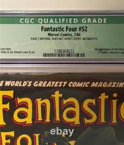 Fantastic Four #52 CGC 6.0 Off-White to White Pages, Qualified #1398364023