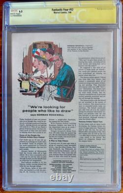 Fantastic Four #52 CGC 6.5 SS Stan Lee Signed 1st Black Panther Marvel 1966 WP