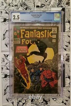 Fantastic Four #52 Cgc 2.5 First Appearance Of Black Panther 1966 Hot Key