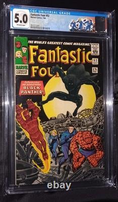Fantastic Four #52 Cgc 5.0! 1st Appearance Of Black Panther! Key Issue