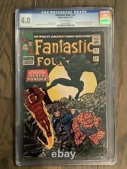 Fantastic Four #52 First Black Panther (4.0) CGCLee/Kirby-Silver Age Classic