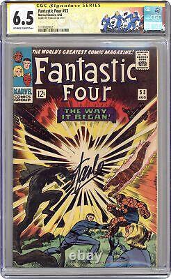 Fantastic Four #53 CGC 6.5 SS Stan Lee 1966 1197082002 2nd app. Black Panther