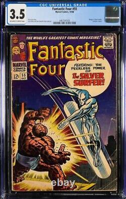 Fantastic Four #55 CGC 3.5 Marvel Comics 1966 Thing Silver Surfer Stan Lee Kirby