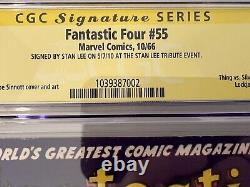 Fantastic Four 55 CGC 9.4 Signed by STAN LEE Thing vs Silver Surfer Rare 1966