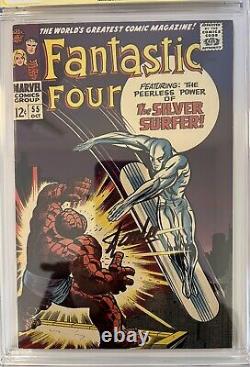 Fantastic Four 55 CGC 9.4 Signed by STAN LEE Thing vs Silver Surfer Rare 1966