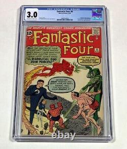 Fantastic Four #6 CGC 3.0 KEY! (2nd Doctor Doom, 1st Villain Team!) 1962 Marvel