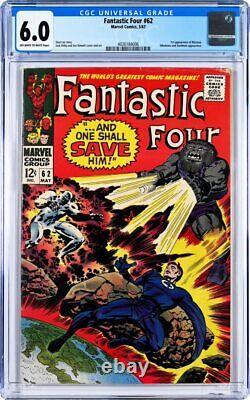 Fantastic Four #62 5/67 CGC 6.0 Inhumans 1st Blastaar Kirby Cover Stan Lee Story
