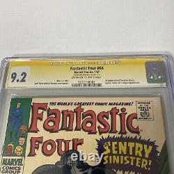Fantastic Four 64 CGC 9.2 Signed Stan Lee 1st Appearance of the Kree sentry Nice