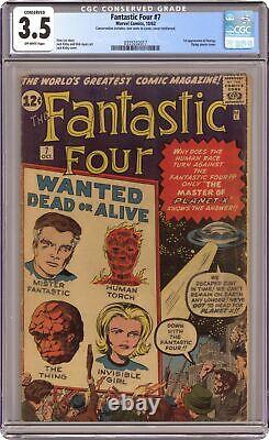 Fantastic Four #7 CGC 3.5 CONSERVED 1962 0355332017