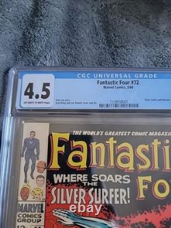 Fantastic Four #72 CGC 4.5 (Marvel Comics March 1968)