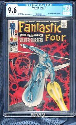 Fantastic Four # 72 Cgc 9.6 White Pages/ Prelude To Silver Surfer # 1