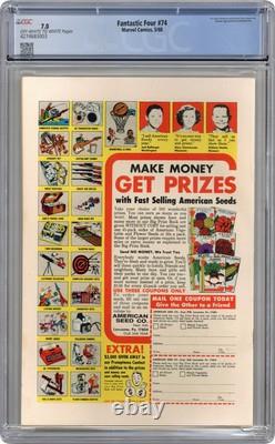 Fantastic Four #74 CGC 7.0 1968 4274683003