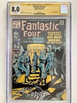 Fantastic Four #87 Stan Lee Signed? Cgc 8.0 White Pages Dr. Doom Higher Grade