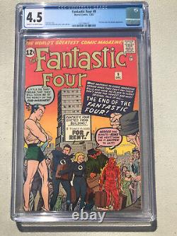 Fantastic Four 9 Cgc Vg+ 4.5 3rd Silver Age Appearance Of Sub-mariner (1962)