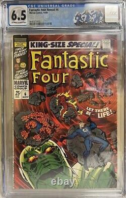 Fantastic Four Annual #6 CGC 6.5 OWithW Pages! 1st appewrance of Annihilus