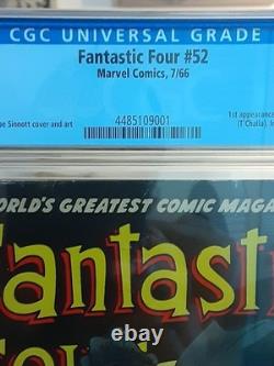 Fantastic Four Issue 52 1966 Silver Age CGC 4.0 1st Appear Black Panther