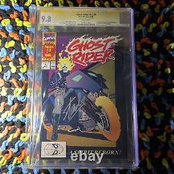 Ghost Rider v2 #1 CGC 9.8 WHITE Marvel 1990 Key 1st Danny Ketch, Stan Lee Sign