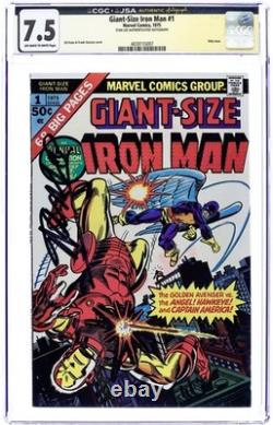 Giant Size Iron Man #1 CGC 7.5 JSA Stan Lee 1975 4659155007