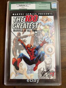 Graded CGC 9.6 NM+ Stan Lee Signed 100 Greatest Marvels Of All Time #10 White