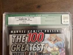 Graded CGC 9.6 NM+ Stan Lee Signed 100 Greatest Marvels Of All Time #10 White