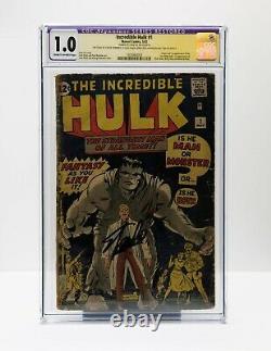 Hulk #1 CGC 1.0 Marvel 1962 RESTORED SIGNED BY STAN LEE