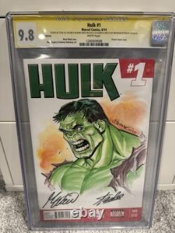 Hulk #1 Cgc 9.8 Signed Stan Lee / Mark Waid, Signed & Sketch Brandon Peterson