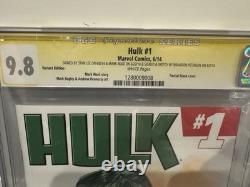 Hulk #1 Cgc 9.8 Signed Stan Lee / Mark Waid, Signed & Sketch Brandon Peterson