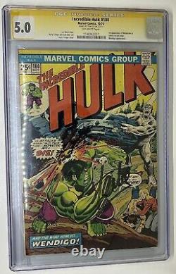 Hulk 180 CGC 5.0 Gold SIGNED BY STAN LEE! Pop 28! First Wolverine