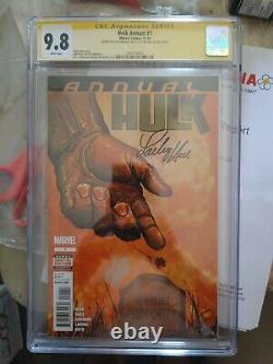 Hulk Annual # 1 cgc 9.8 Signed by Stan Lee & Lou Ferrigno