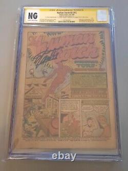 Human Torch #1 1940 CGC NG Signed by Stan Lee! MEGA GRAIL Schomburg Timely