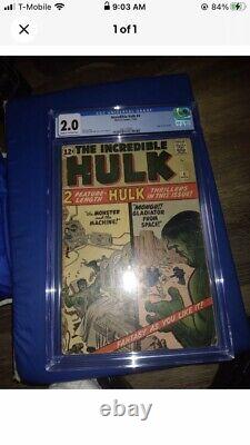 Incredible HULK #4 CGC 2.0 KEY! (Stan Lee & Jack Kirby art!) 1962 Marvel