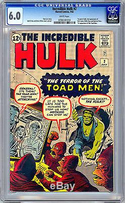 Incredible Hulk #1-2-3-4-5-6 Cgc-ss 1st Issue Mme Reprint Signed Stan Lee 1962