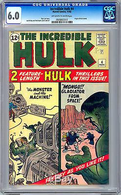 Incredible Hulk #1-2-3-4-5-6 Cgc-ss 1st Issue Mme Reprint Signed Stan Lee 1962