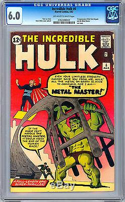 Incredible Hulk #1-2-3-4-5-6 Cgc-ss 1st Issue Mme Reprint Signed Stan Lee 1962